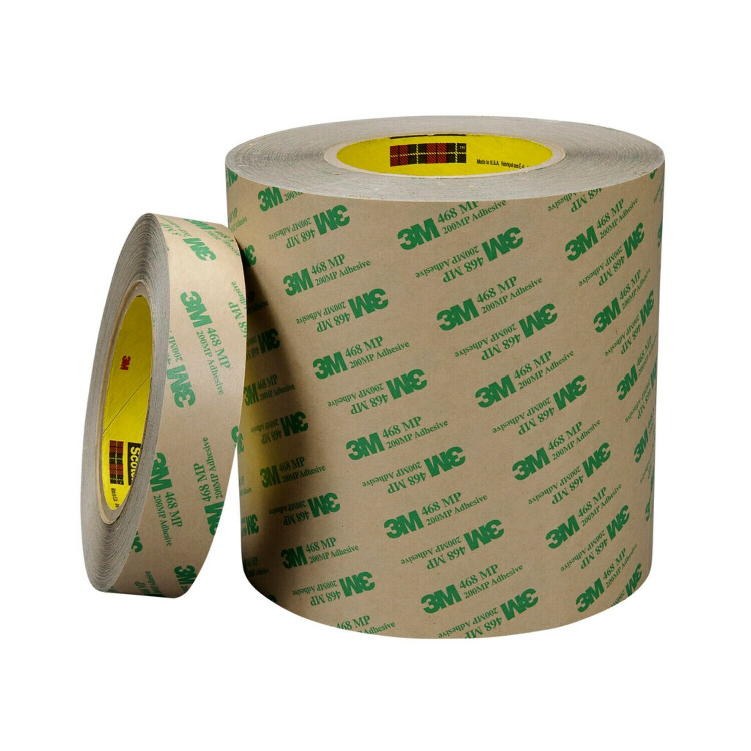 7010334037 - 3M Adhesive Transfer Tape 468MP, Clear, 27 in x 180 yd, 5 Mil, 1/Case