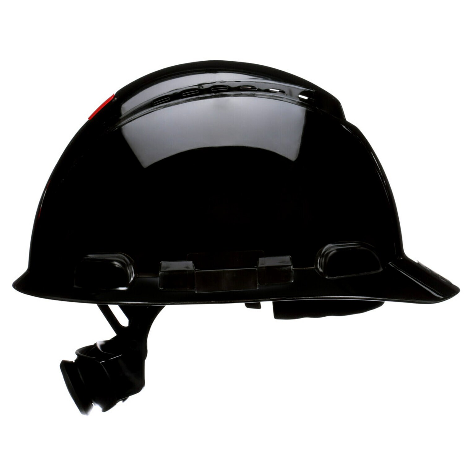 7100240011 - 3M SecureFit Hard Hat H-712SFV-UV, Black, Vented, 4-Point Pressure Diffusion Ratchet Suspension, with Uvicator, 20 ea/Case