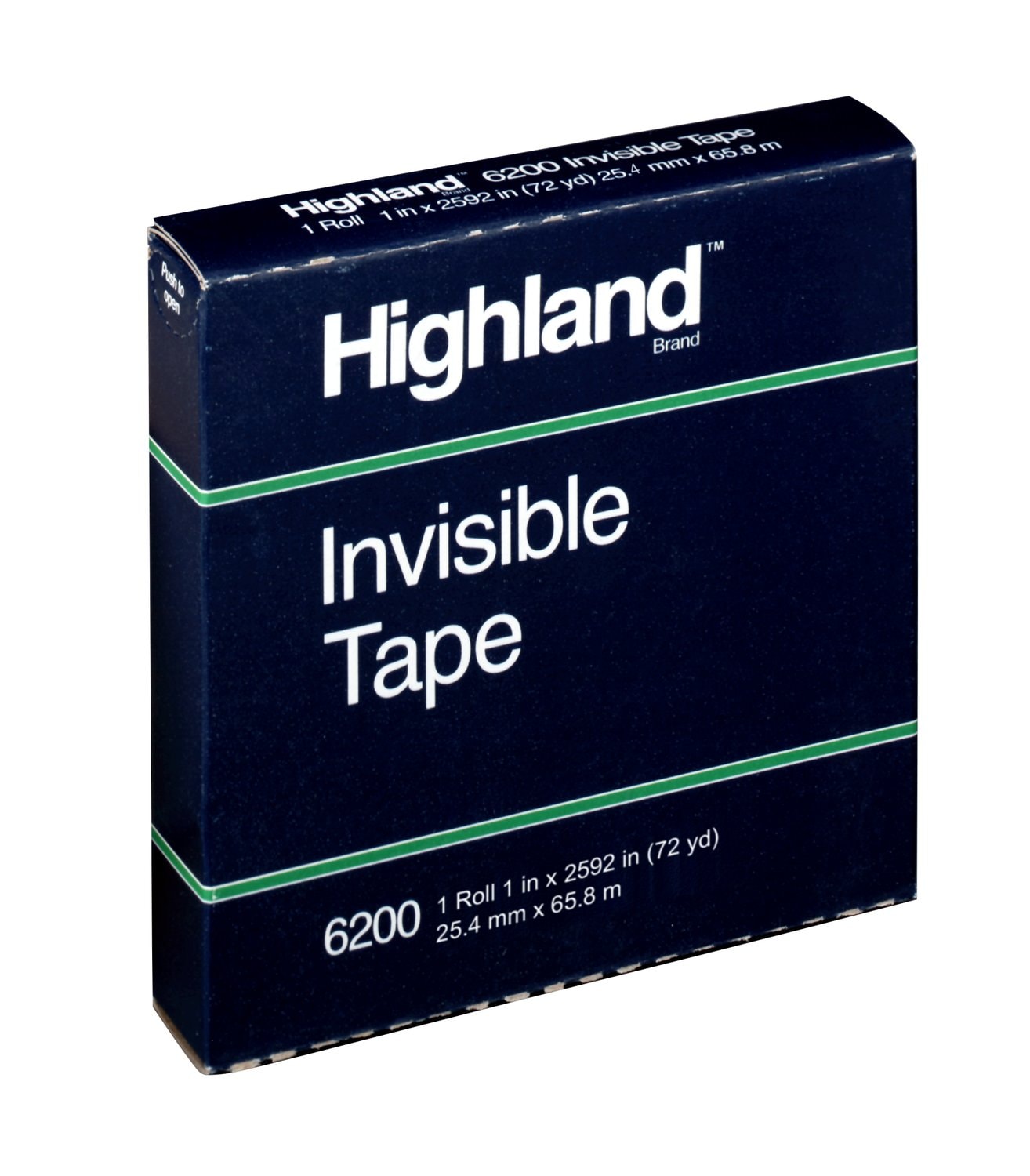 7010338349 - Highland Invisible Tape 6200, 1 in x 2592 in Boxed