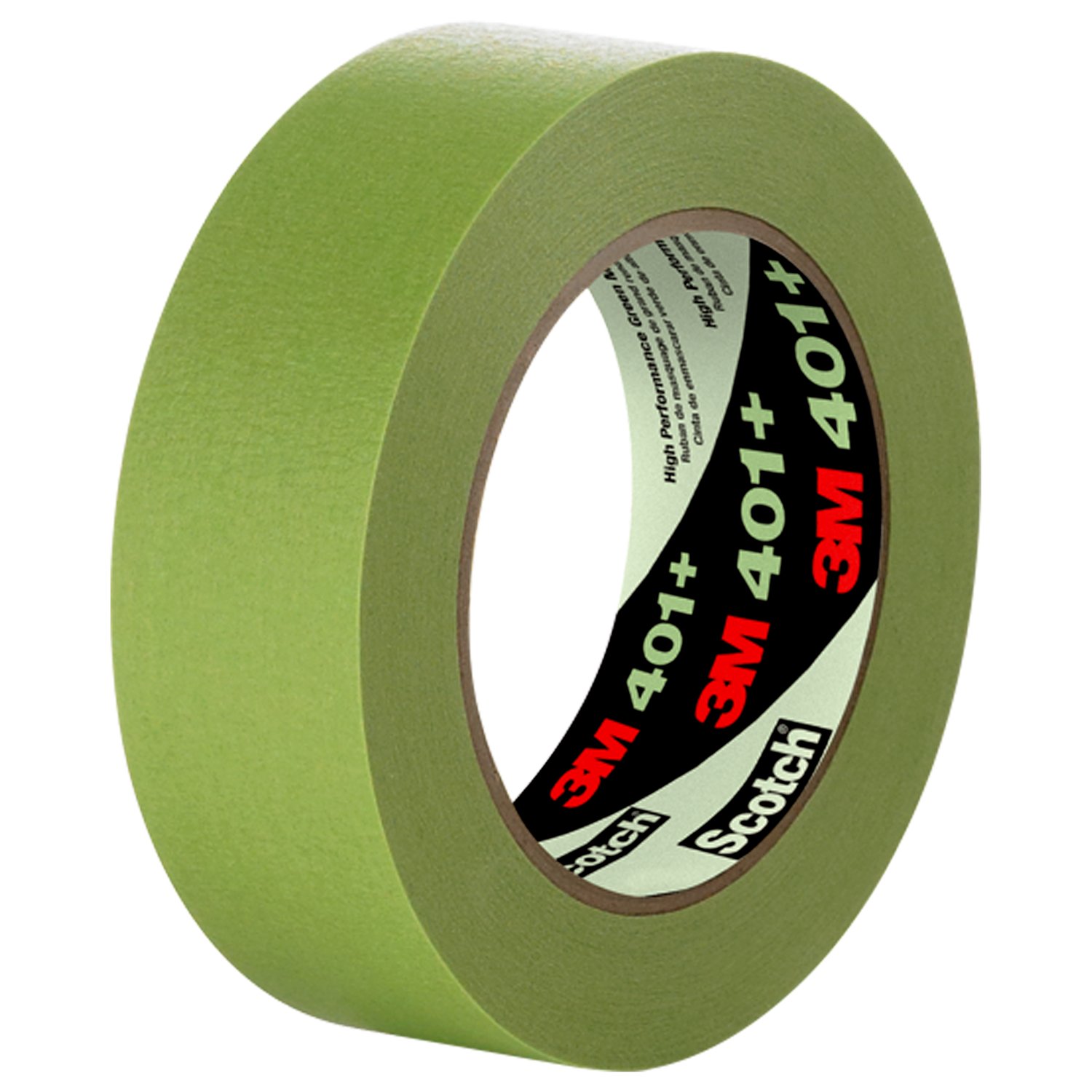7100077767 - 3M High Performance Green Masking Tape 401+, 144 mm x 55 m, 6.7 mil, 8
Roll/Case