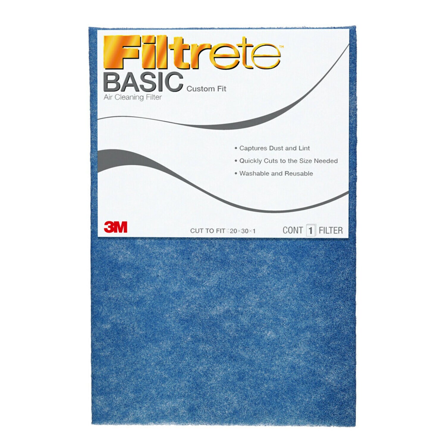 7010377614 - Filtrete Basic Air Filter HDWRCTF-12, 20 in x 30 in x 1 in (50.8 cm x
76.2 cm x 2.5 cm)