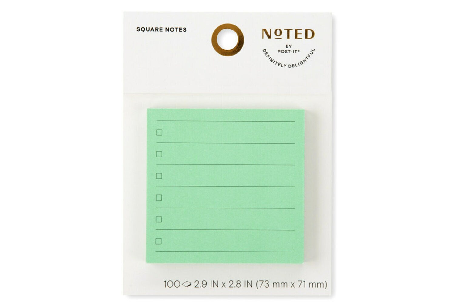 7100256643 - Post-it Printed Notes NTD-33-LST, 2.9 in x 2.8 in (73 mm x 71 mm)