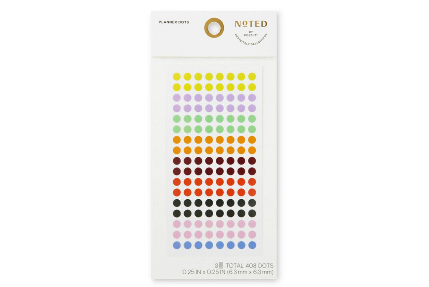 7100256644 - Post-it Planner Dots NTD-PD-MIX, .25 in x .25 in (6.3 mm x 6.3 mm)