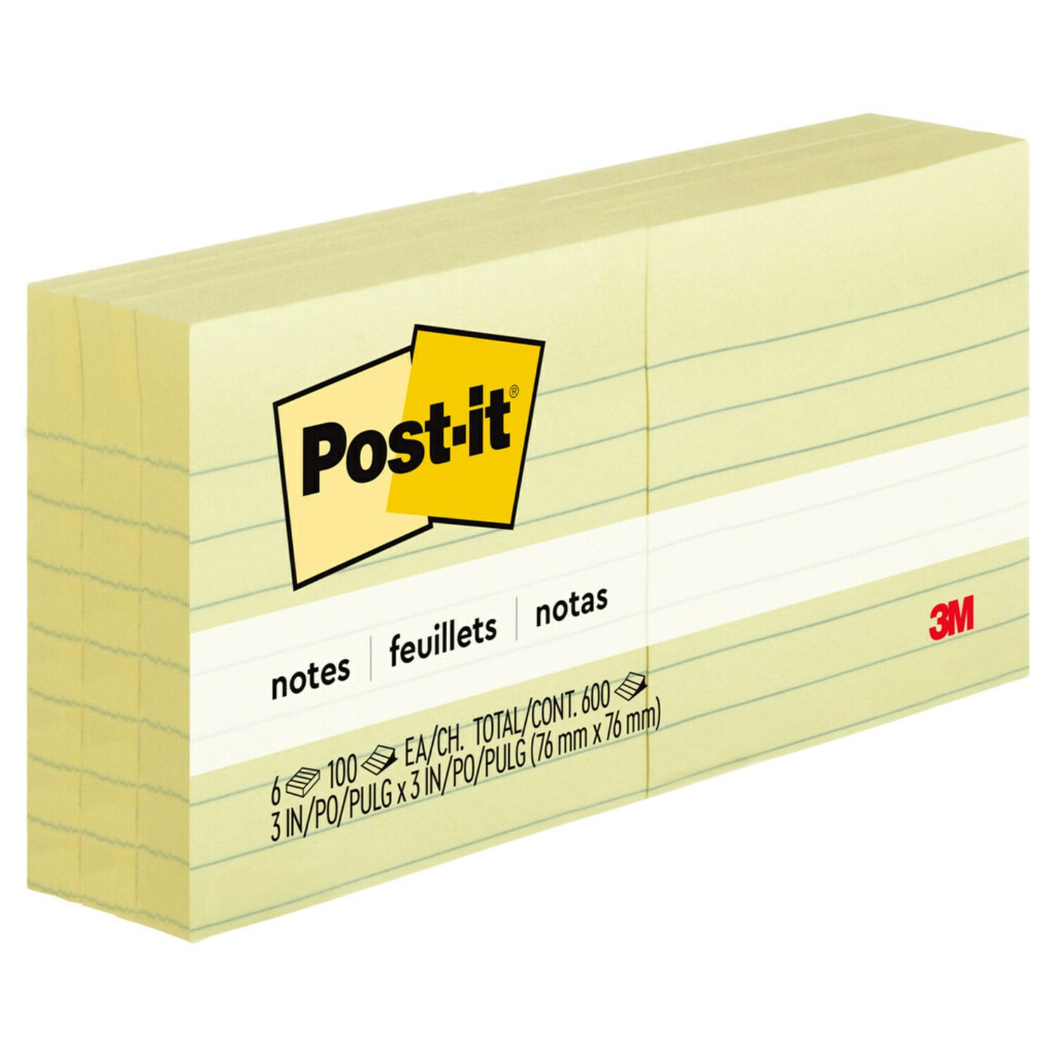 7100243062 - Post-it Notes 630-6PK, 3 in x 3 in (76 mm x 76 mm)