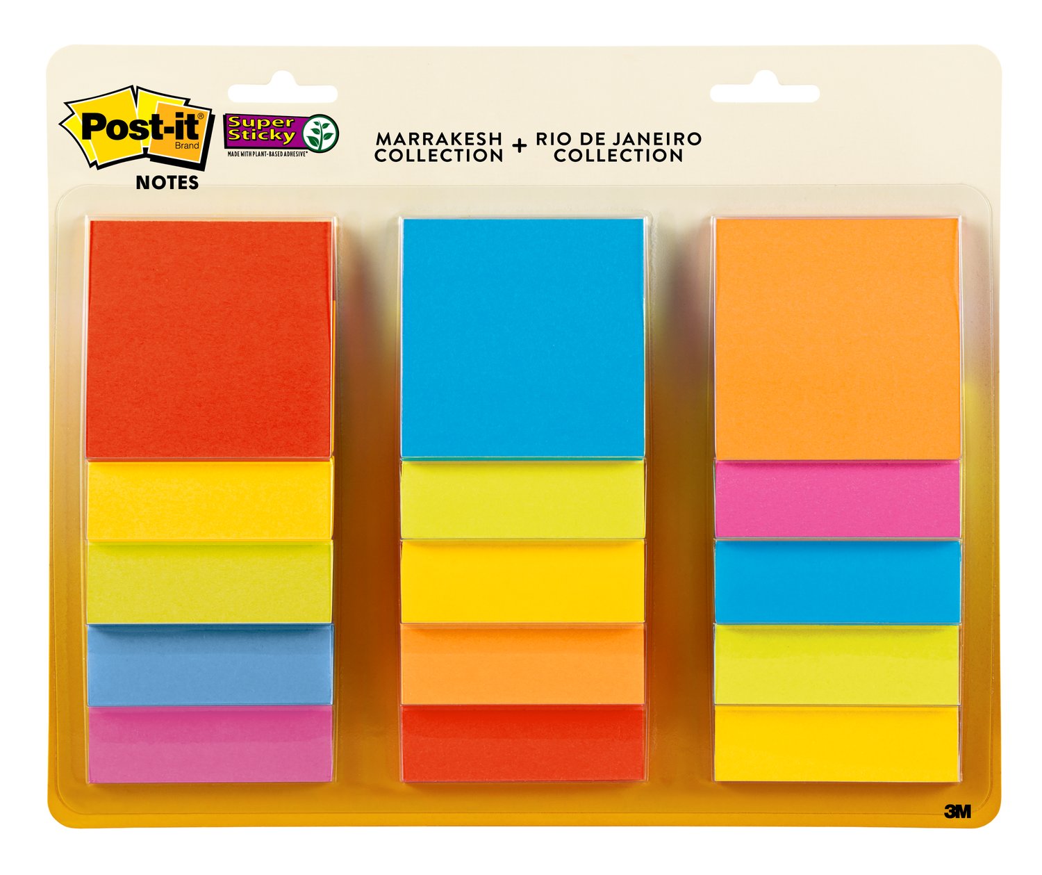 7100083502 - Post-it Super Sticky Notes 654-15SSMULTI, 3 In X 3 In (76 mm X 76 mm)
Assorted Colors