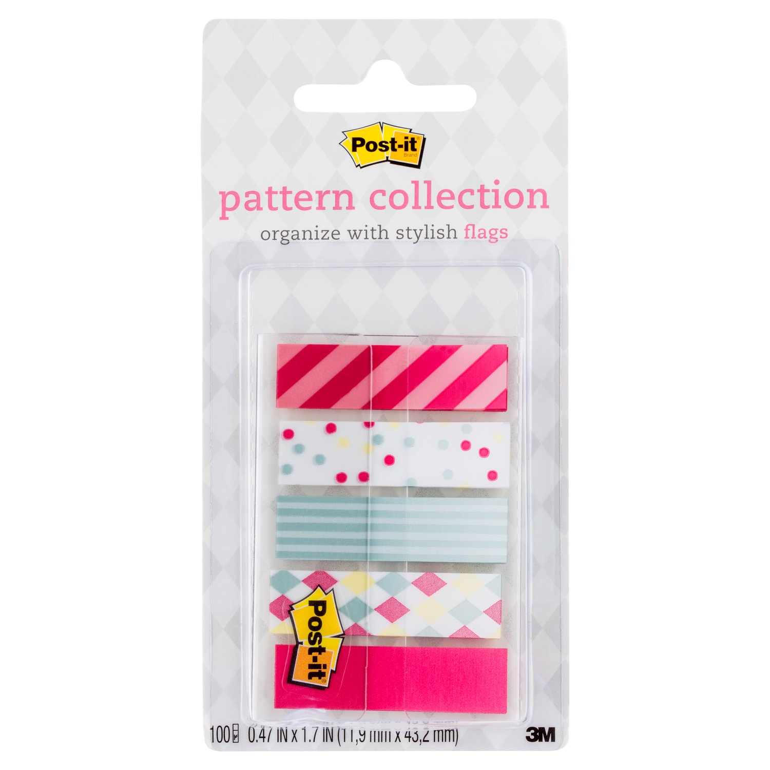 7100047968 - Post-it Pattern Flags, Carnival Pattern Collection, 0.47 in. x 1.7 in.
100/On-the-Go Dispenser, 1 Dispenser/Pack