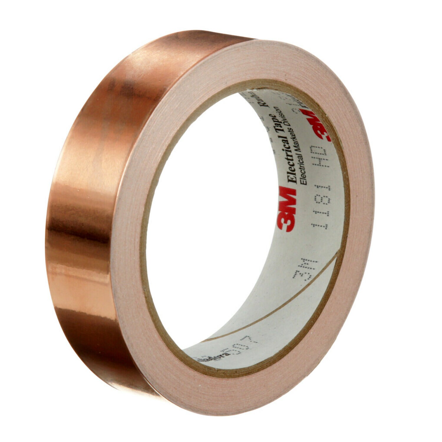 7000132169 - 3M EMI Copper Foil Shielding Tape 1181, 1 in x 18 yd (25,40 mm x 16,5
m), 9 per case