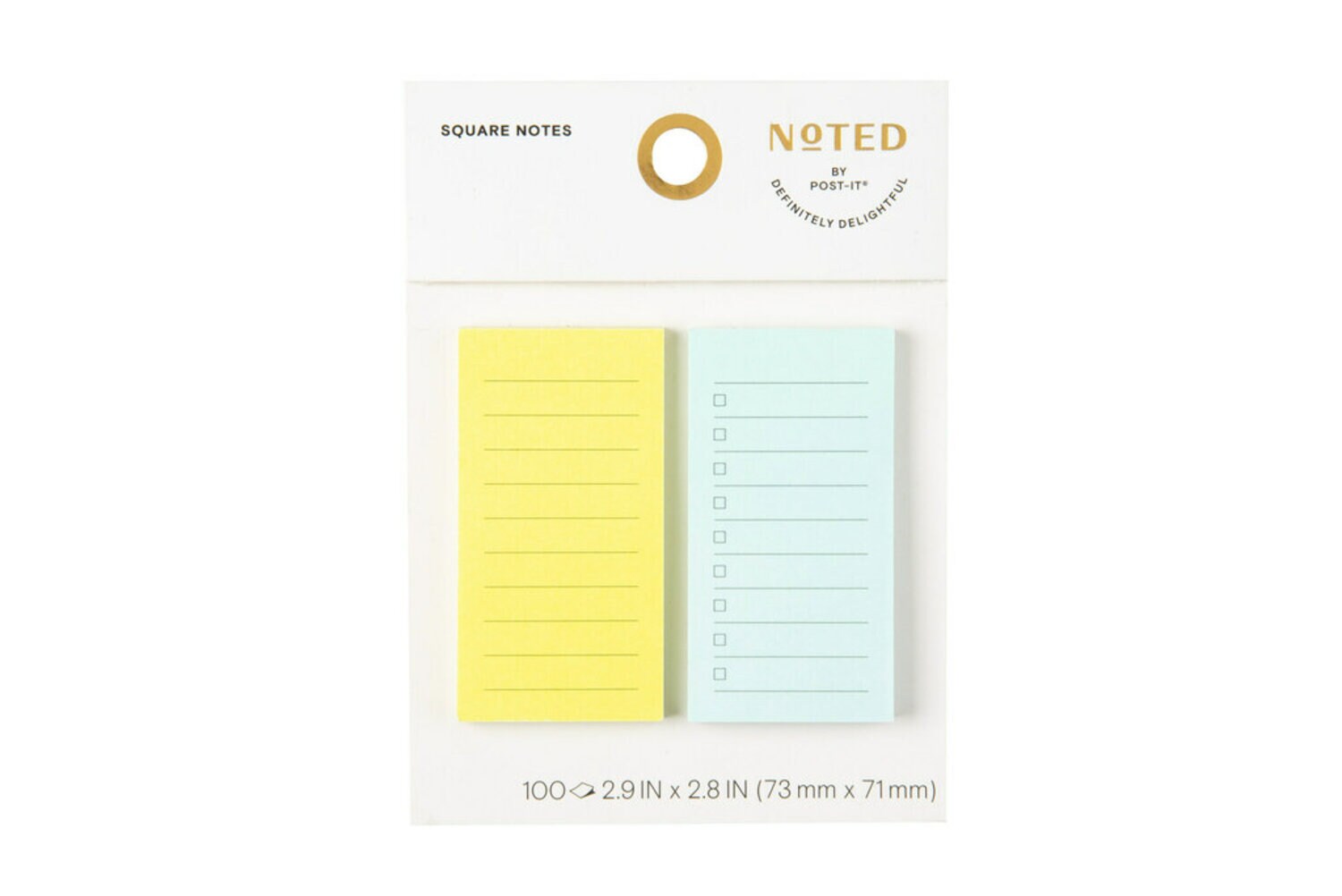 7100264574 - Post-it Printed Notes NTD5-DUO-CL, 1.4 in x 2.8 in (35 mm x 71.1 mm)