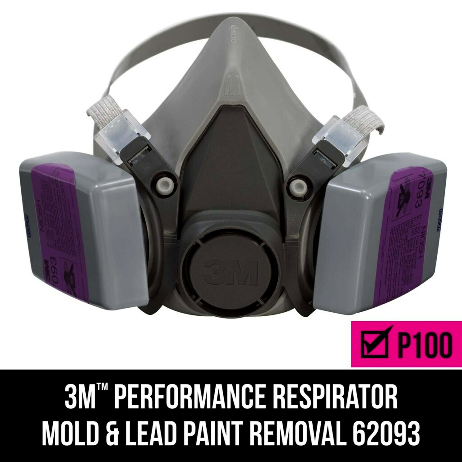 7100159819 - 3M Lead Paint Removal Respirator, 62093H1-DC, 1 each/pack, 4 packs/case