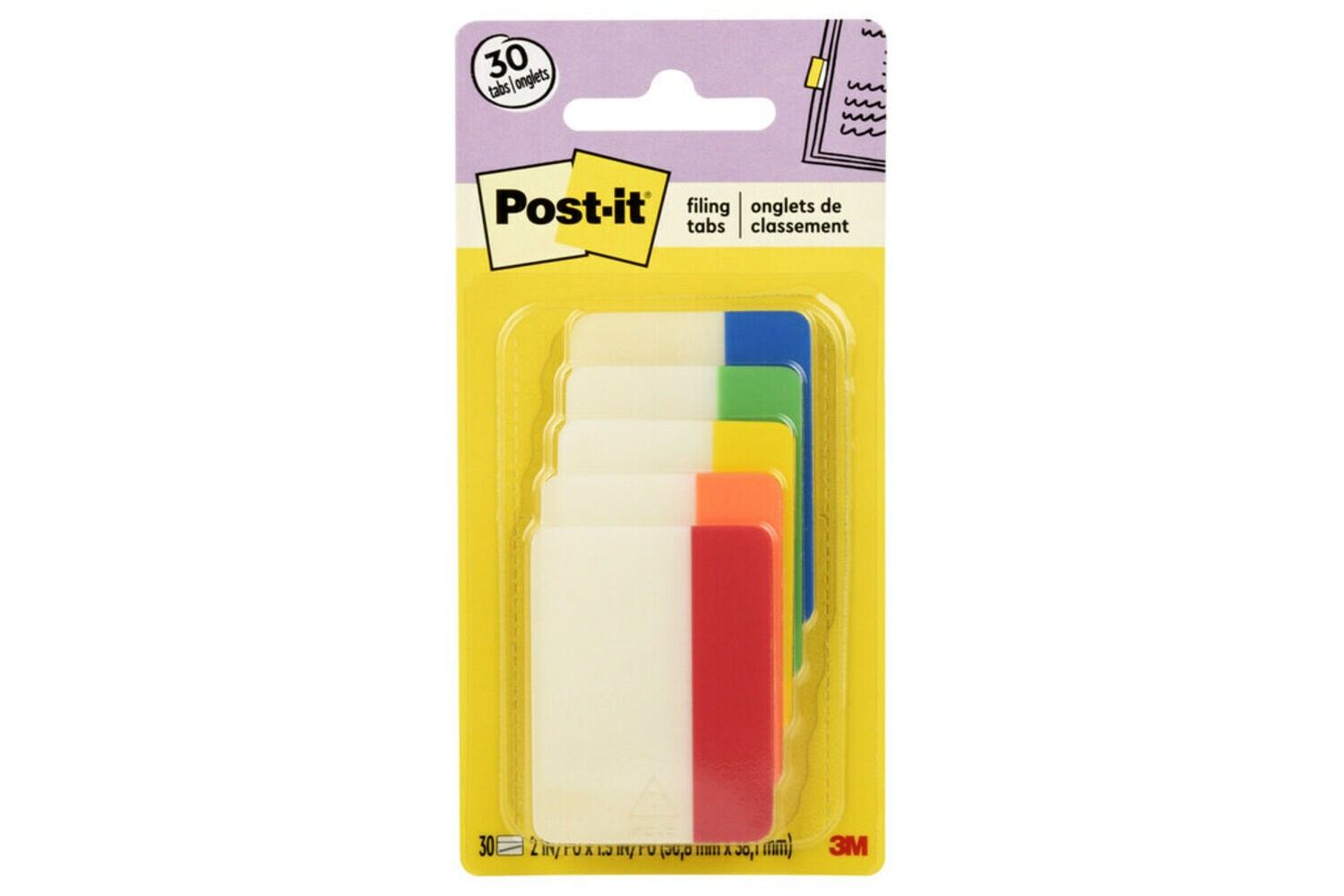 7010372361 - Post-it Tabs 686-ROYGB, 2 in. x 1.5 in. (50,8 mm x 38,1 mm)