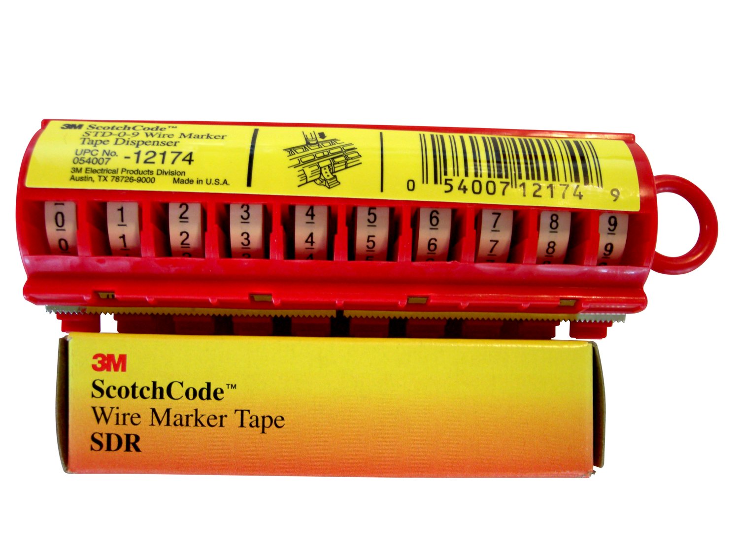 7100031378 - 3M Wire Marker Tape Numbers SDR 60-69, 50 Rolls/Case