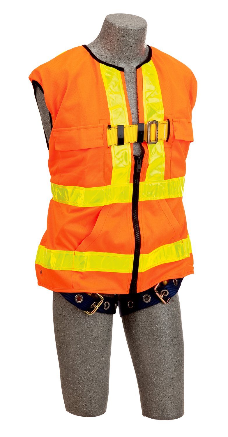 7012815586 - 3M DBI-SALA Delta Hi-Vis Reflective Workvest Safety Harness 1107409, Orange, 2X
