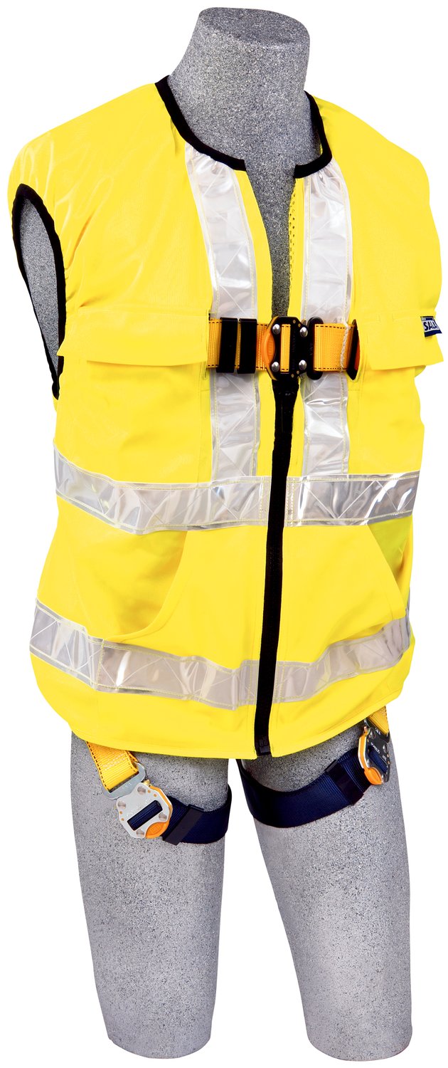 7012815880 - 3M DBI-SALA Delta Hi-Vis Reflective Workvest Safety Harness 1111583, Yellow, Small