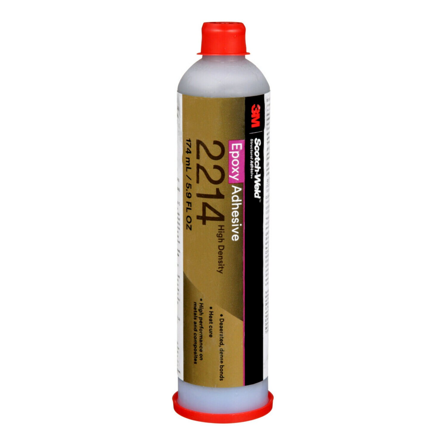 7000021289 - 3M Scotch-Weld Epoxy Adhesive 2214, Hi-Density, Gray, 6 fl oz
Cartridge, 6 Each/Case