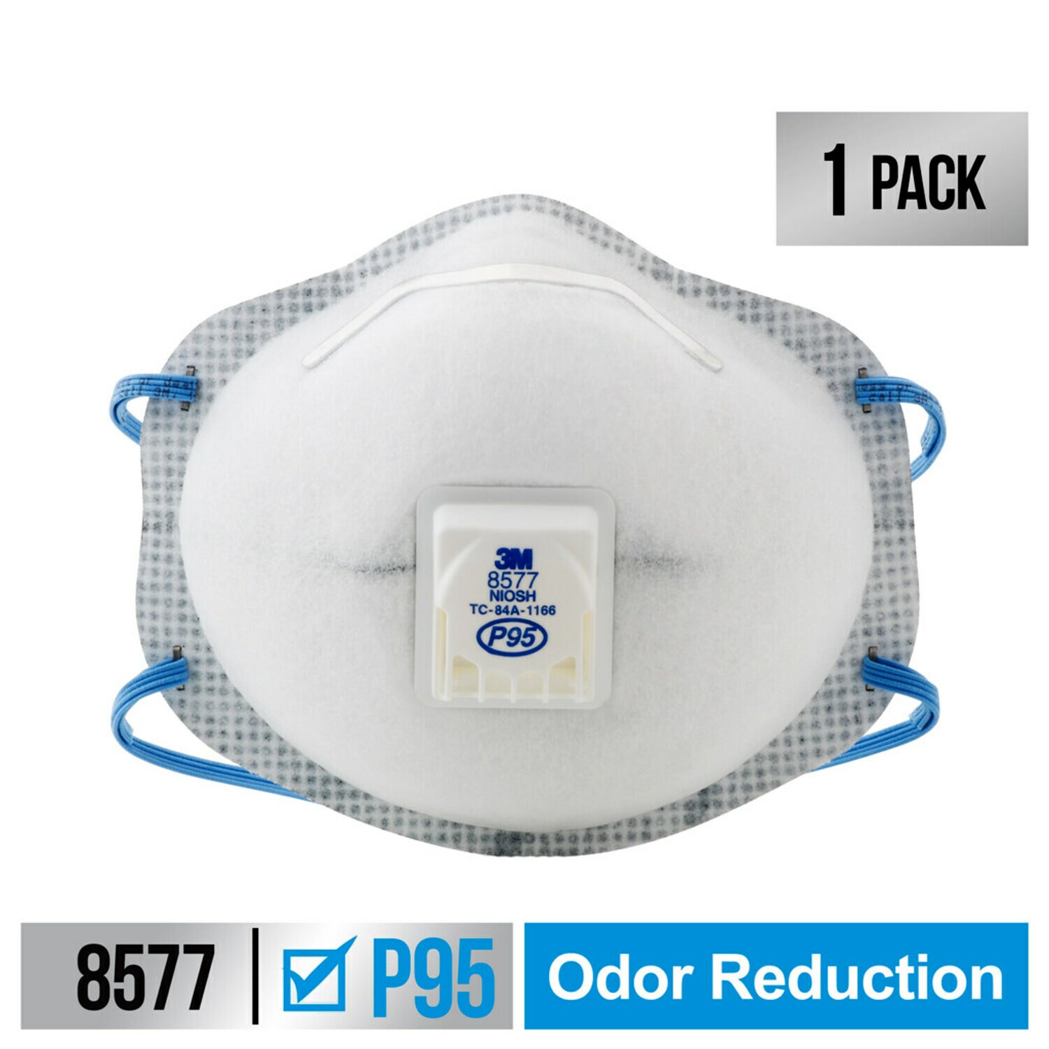 7100189852 - 3M Paint Odor Valved Respirator, 8577P1-C-PS, 1 ea/pk, 6 pks/cs