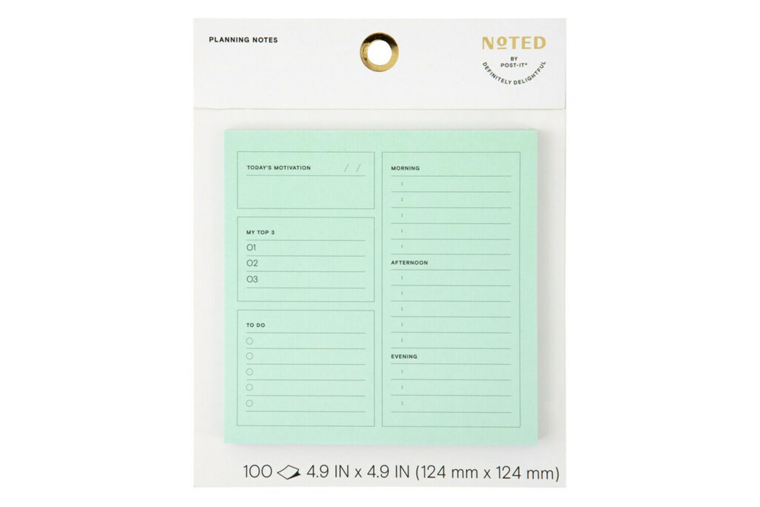 7100292510 - Post-it Planner Pad NTDW-55-1, 4.9 in x 4.9 in (124 mm x 124 mm)