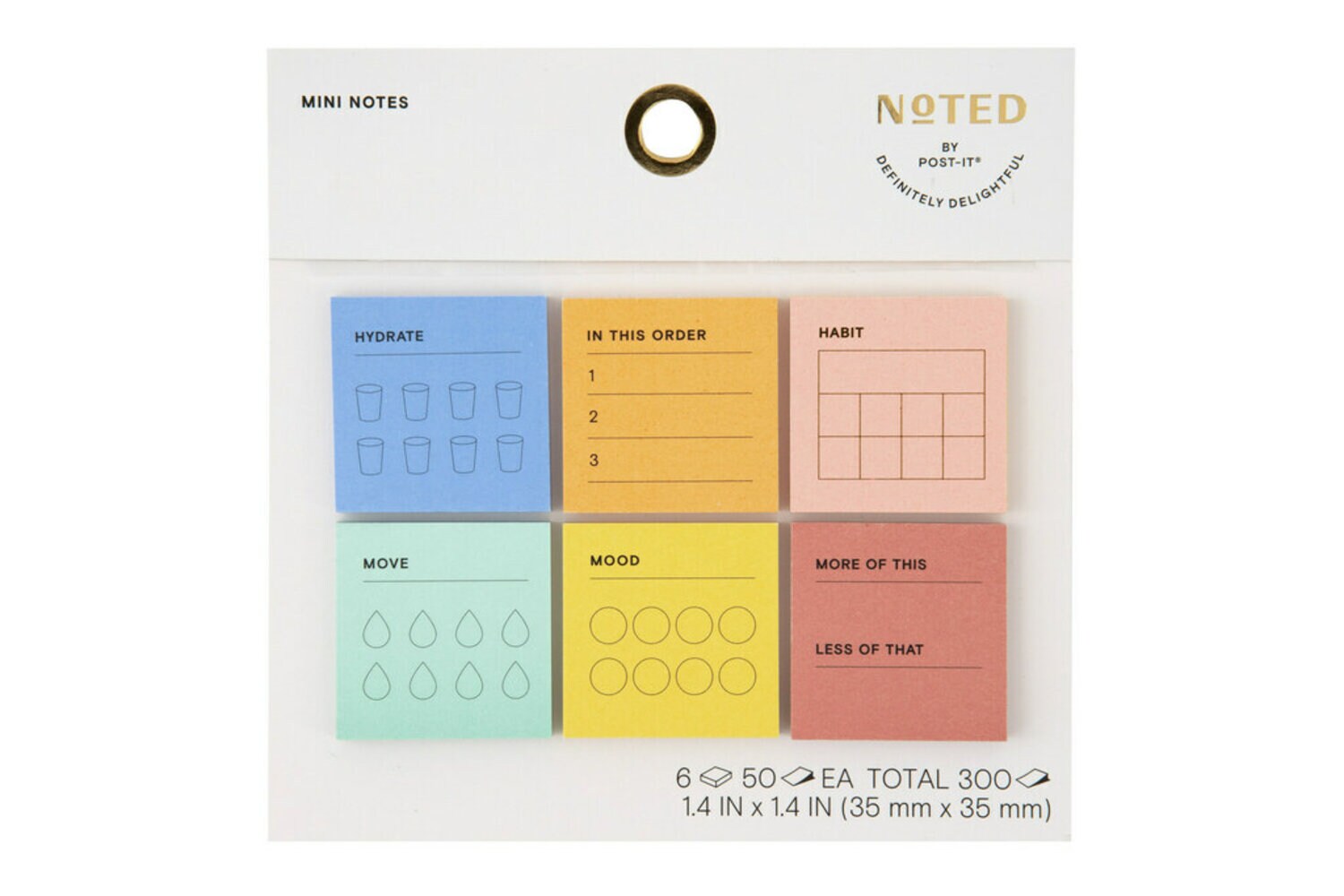 7100292563 - Post-it Mini Notes NTDW-MINI-1, 1.4 in x 1.4 in (35 mm x 35 mm)