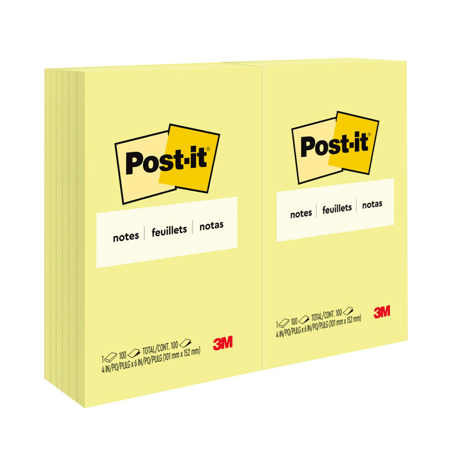 7100230236 - Post-it Products Notes 659, 4 in x 6 in (101 mm x 152 mm)