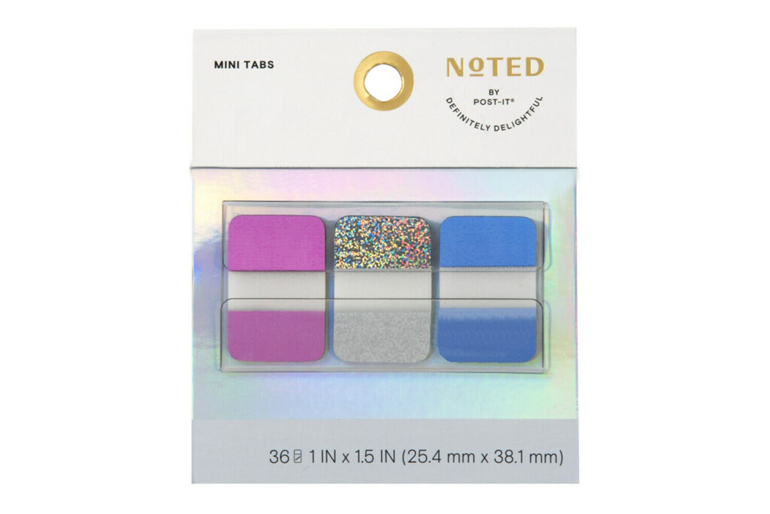 7100297445 - Post-it Mini Tabs NTD7-FOIL, 1 in x 1.5 in (25.4 mm x 38.1 mm)