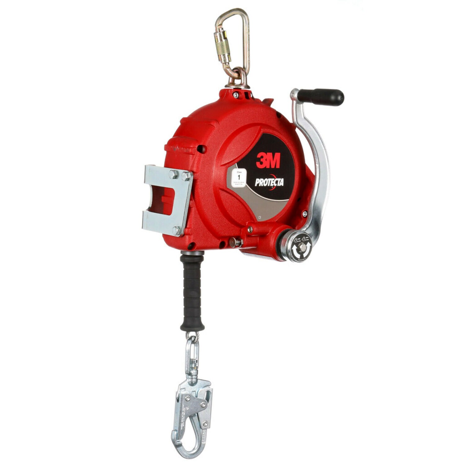 7100318446 - 3M Protecta 3-Way Retrieval Self-Retracting Lifeline with Bracket 3590052, Galvanized Cable, Steel Snap Hook, 50ft, Class 1, ANSI