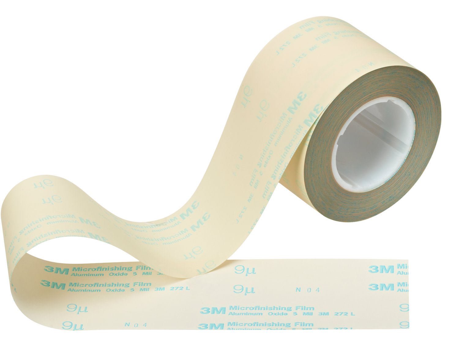 7010533522 - 3M Microfinishing Film Roll 272L, 60 Mic 5MIL, Type UK, 8 in x 150 ft x
3 in (203.2mmx45.75m), Keyed Core, ASO