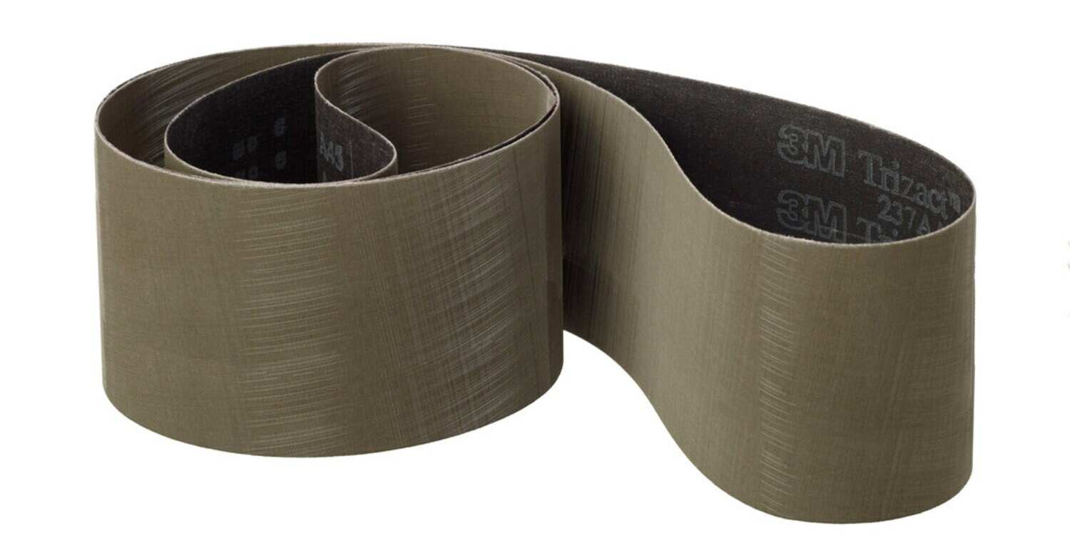 7010360370 - 3M Trizact Cloth Belt 237AA, A100 X-weight, 6 in x 6-3/8 in,
Fabri-lok, Full-flex, 200 ea/Case