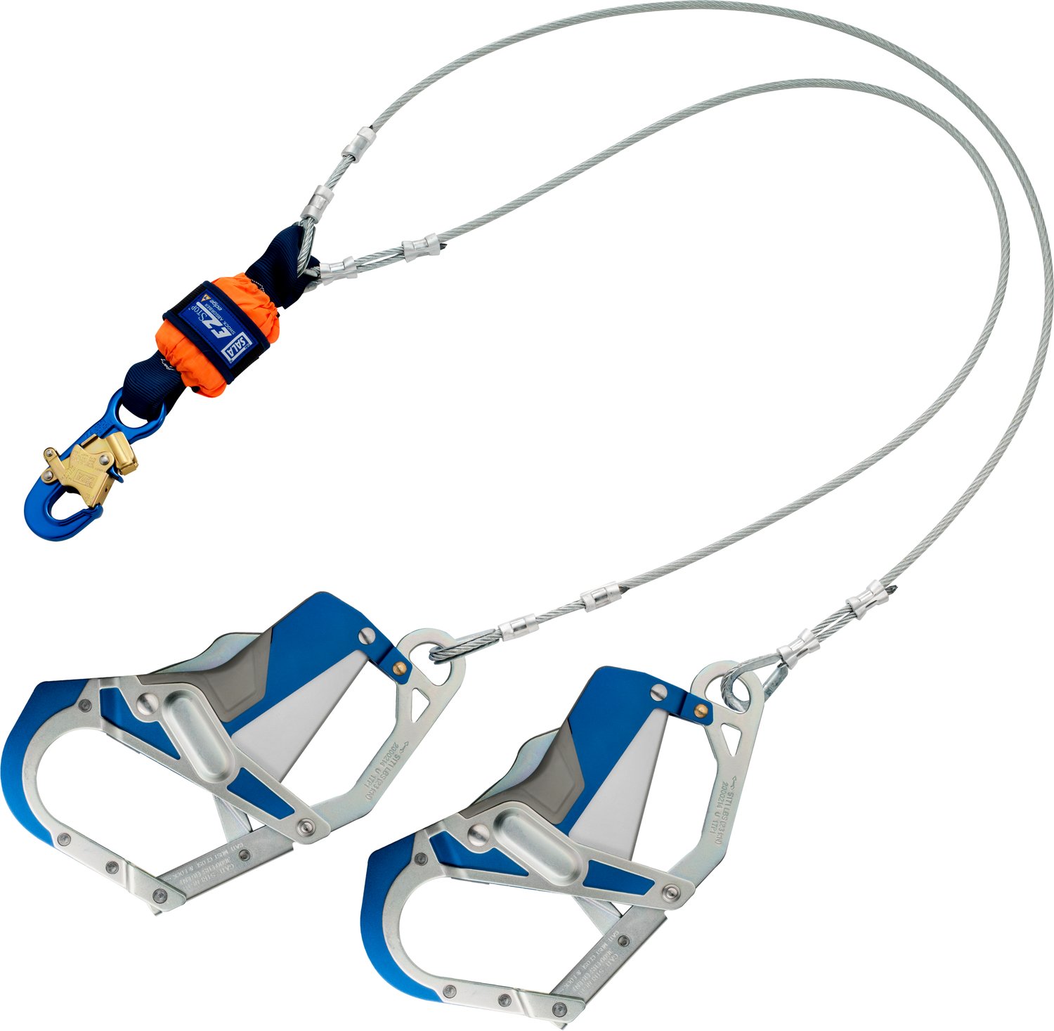 7100239318 - 3M DBI-SALA EZ-Stop Leading Edge 100% Tie-Off Cable Shock-Absorbing Lanyard 1246412, Orange, 6 ft