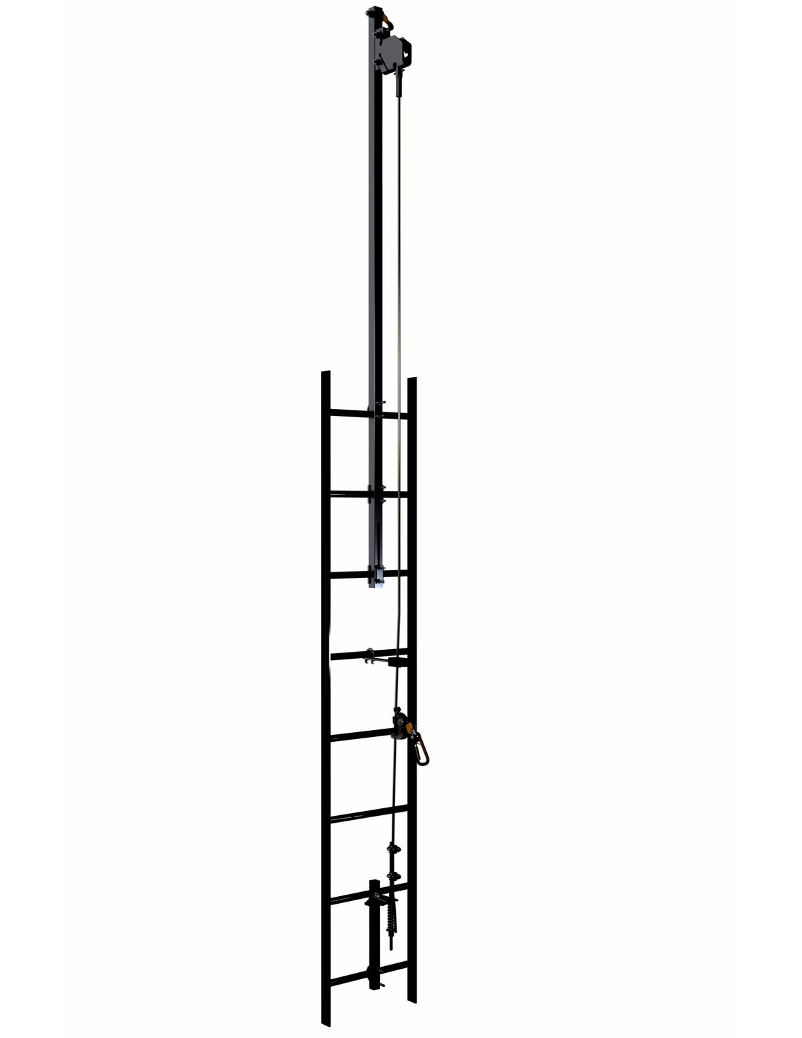 7100227918 - 3M DBI-SALA Lad-Saf Cable Vertical Safety System Bracketry, Climb
Extension 6116636, 2 User, Galvanized Steel