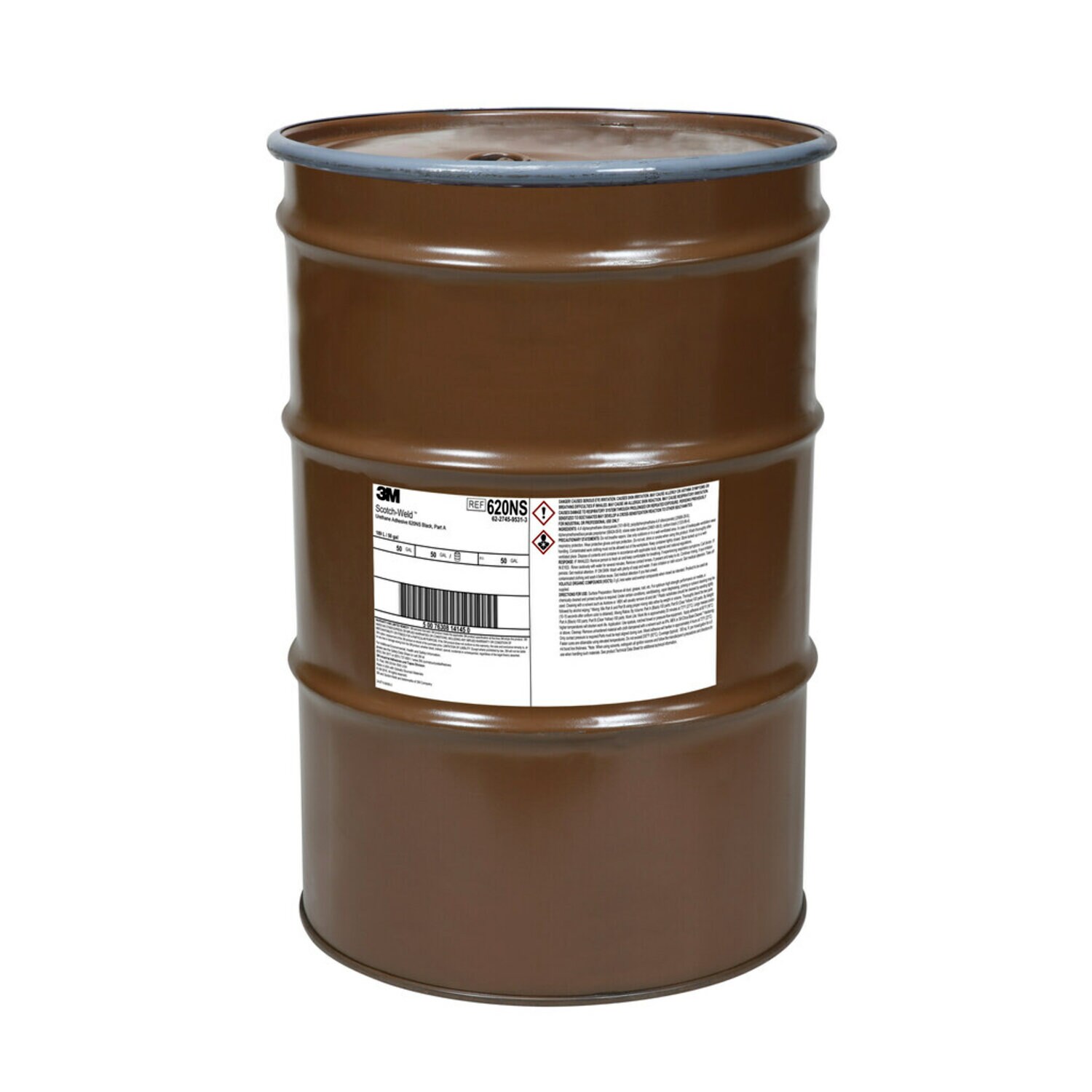 7010301034 - 3M Scotch-Weld Urethane Adhesive 620NS, Black, Part A, 55 Gallon (50
Gallon Net), Drum