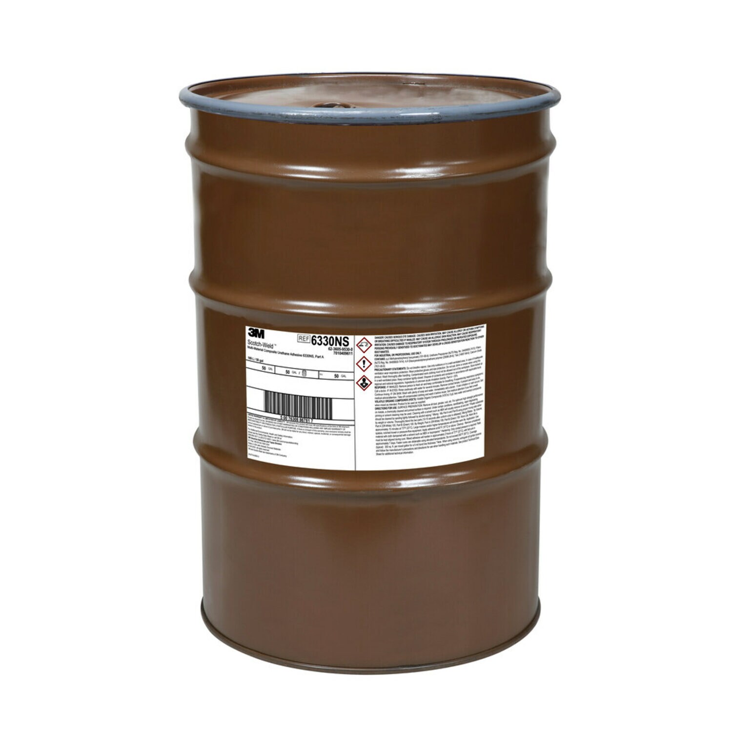 7010409611 - 3M Scotch-Weld Multi-Material Composite Urethane Adhesive 6330NS,
Green, Part A, 55 Gallon (50 Gallon Net), Drum