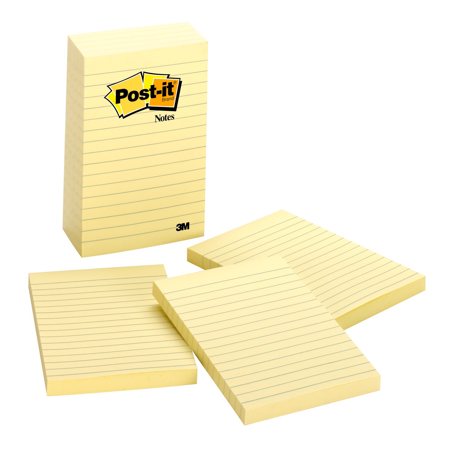 7010314440 - Post-it Notes 660-5PK 4 in x 6 in (10.16 cm x 15.24 cm) Canary Yellow,
Lined