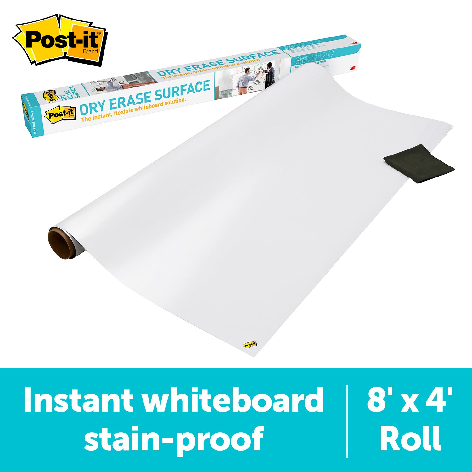 7100096567 - Post-it Super Sticky Dry Erase Surface DEF8x4, 4 ft x 8 ft (1.21 m x
2.43 m)