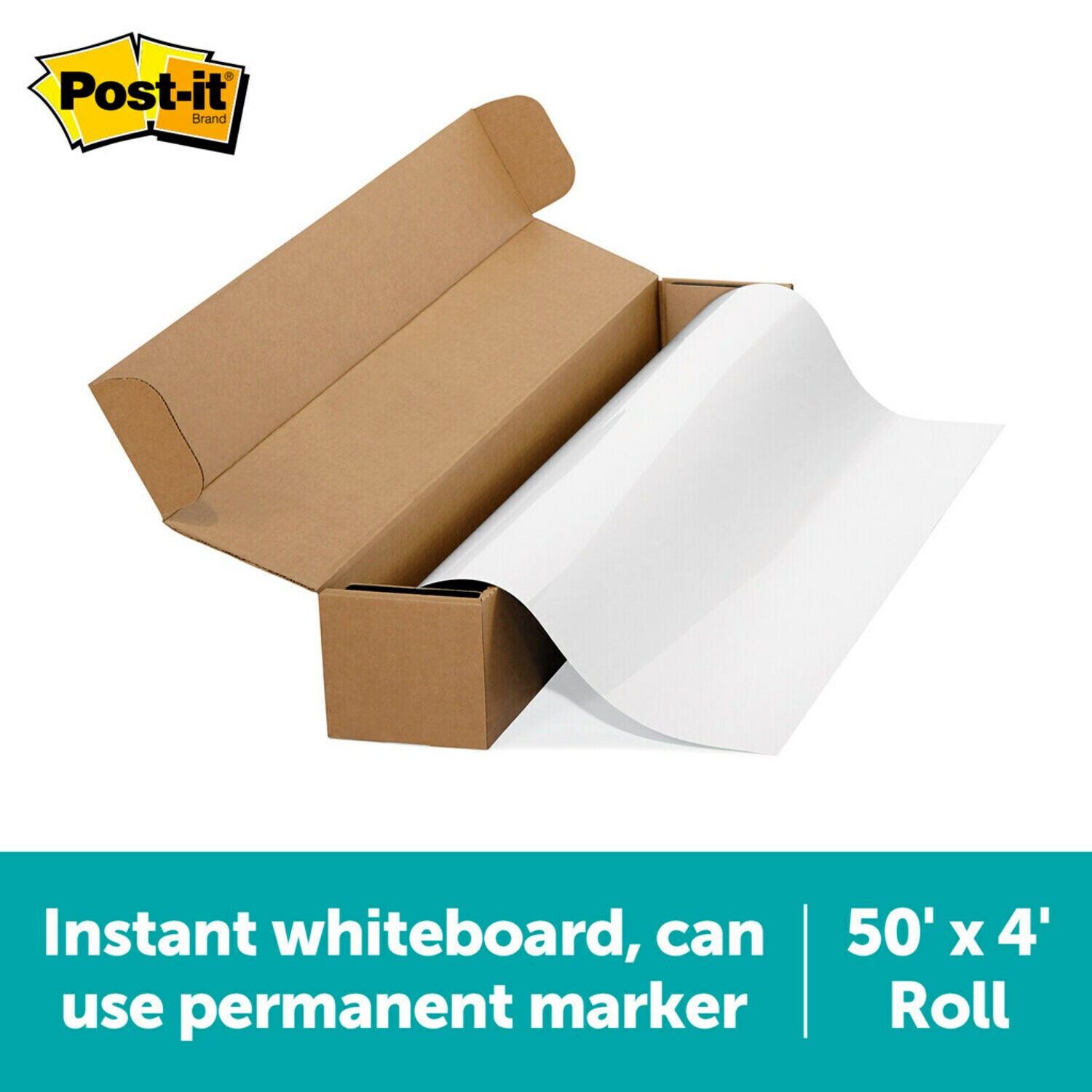 7100195630 - Post-it Flex Write Surface, The Permanent Marker Whiteboard Surface
FWS50x4, 50 ft x 4 ft