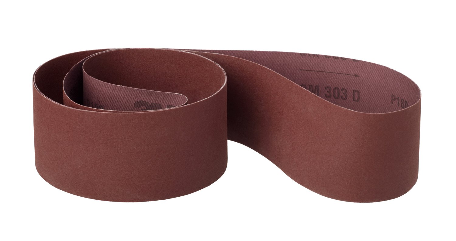 7100228905 - 3M Cloth Belt 302D, P150 J-weight, 2 in x 72 in, Film-lok, Full-flex