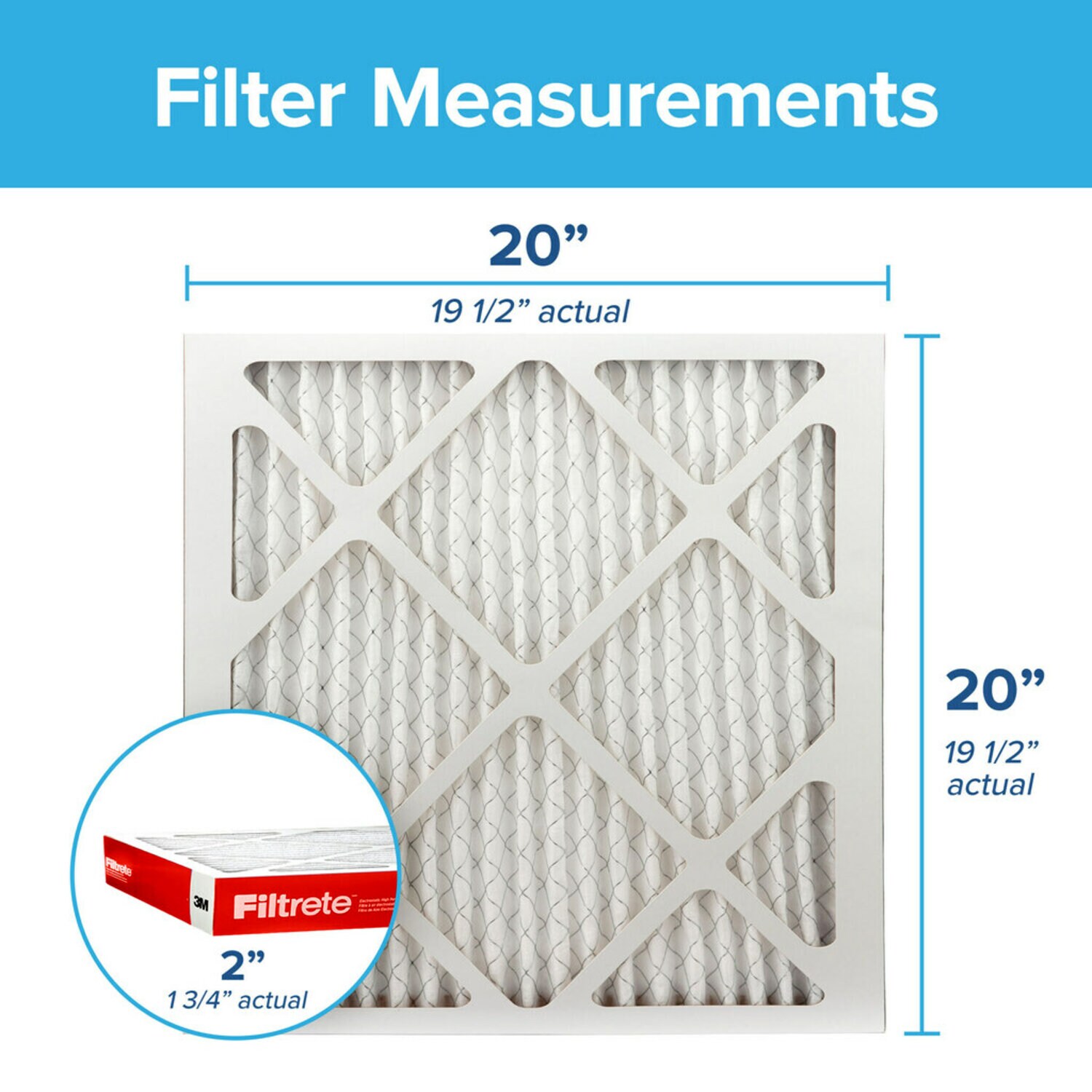 7010376800 - Filtrete Air Cleaning Filter HDWR02-2IN-12, 20 in x 20 in x 2 in (50.8
cm x 50.8 cm x 5 cm)