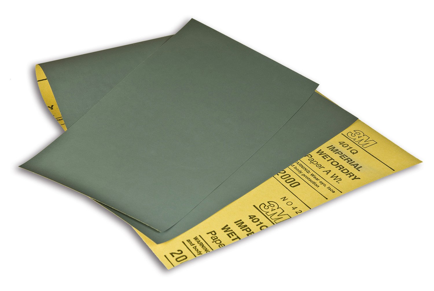 7100193662 - 3M Hookit Wetordry Paper Sheet 401Q, 2000 A-weight, 4-1/2 in x 5-1/2
in