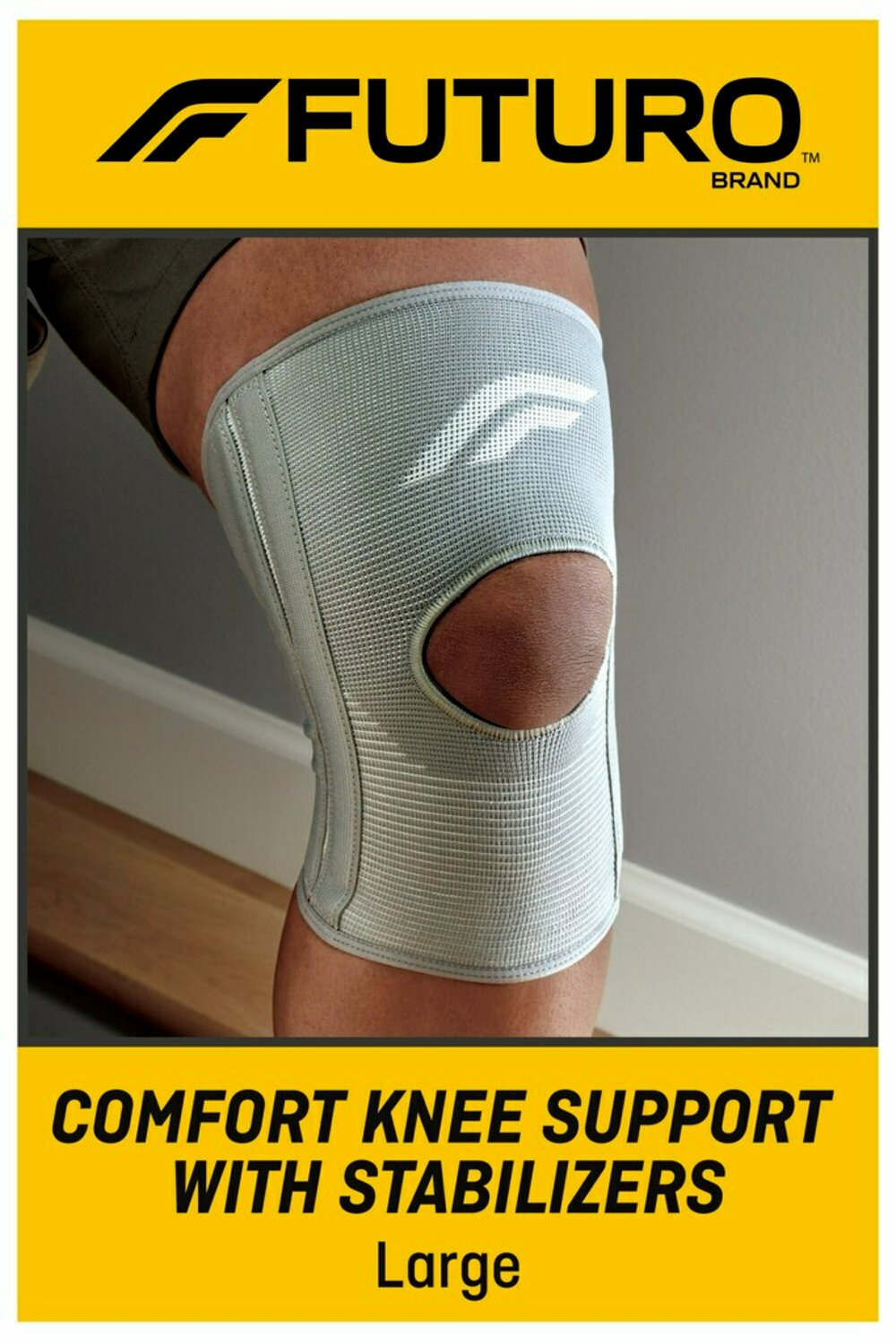 7100263173 - FUTURO Comfort Knee with Stabilizers, 46165ENR, Large