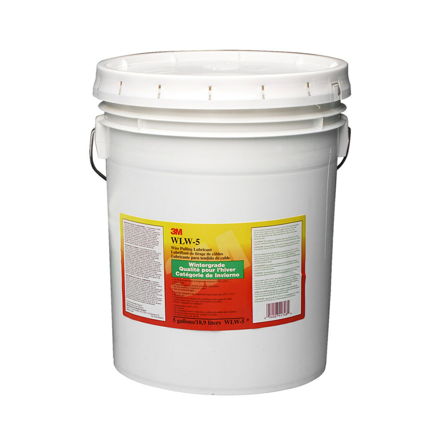 7000132634 - 3M Wire Pulling Lubricant Wintergrade WLW-5, 5 Gallons, excellent
lubricant for pulling a wide variety of cables types, 1/DR