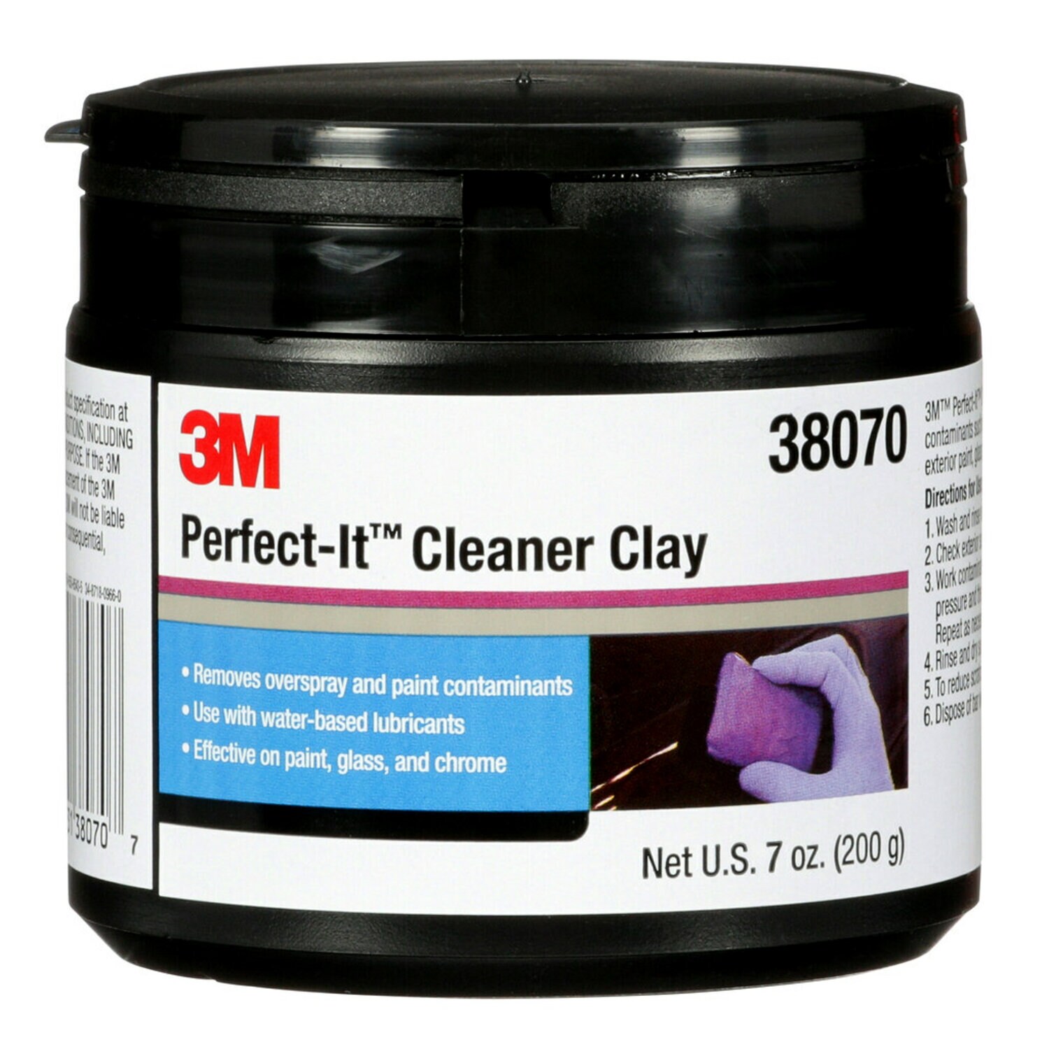 7100105087 - 3M Perfect-It Cleaner Clay, 38070, 200 g, 1 bar per bottle, 6 bottles
per case
