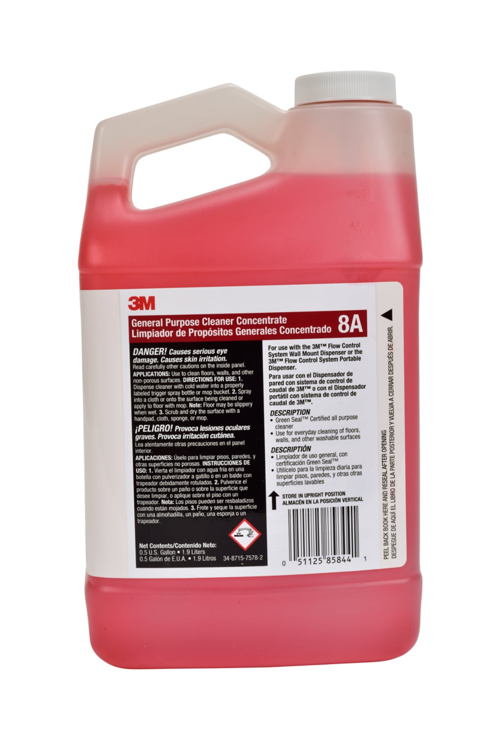 7010296260 - 3M General Purpose Cleaner Concentrate 8A, 0.5 Gallon, 4/Case