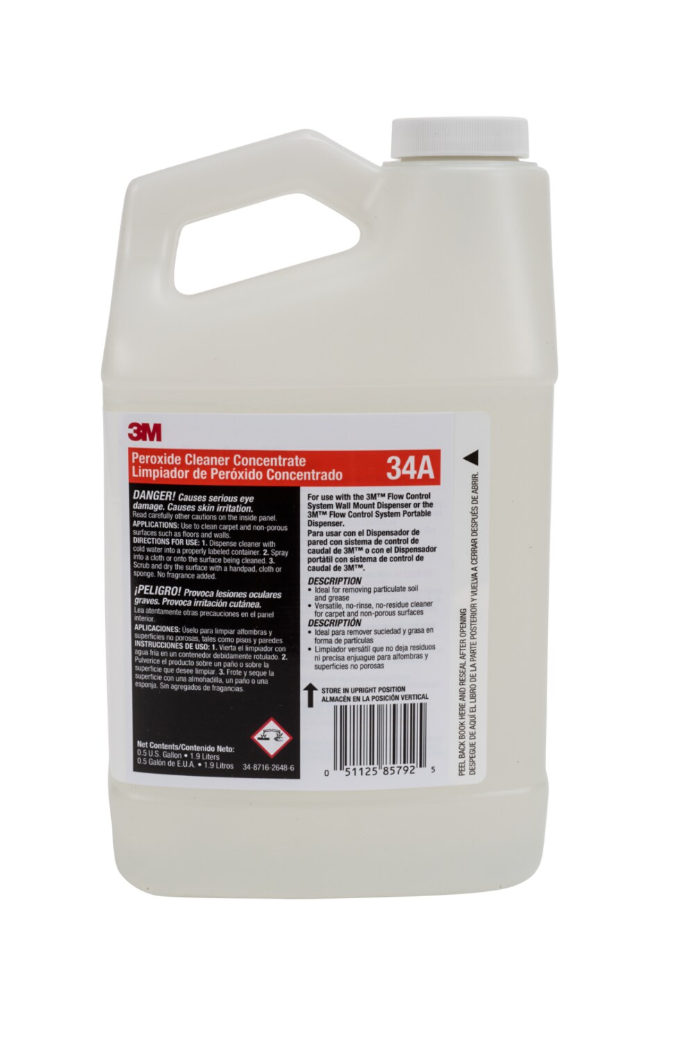 7010315335 - 3M Peroxide Cleaner Concentrate 34A, 0.5 Gallon, 4/Case