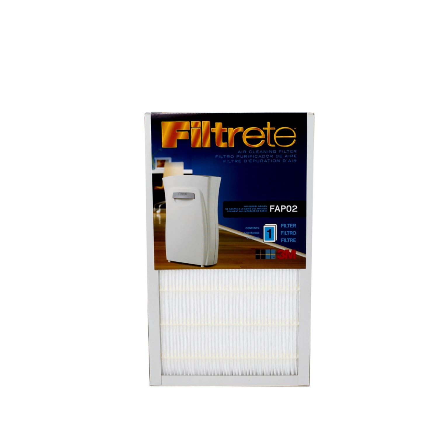 7000011079 - Filtrete Air Cleaning Filter FAPF02-4, 15 in x 9 in x .75 in (381mm x
228.6mm x 19.1mm), 480 pks/plt