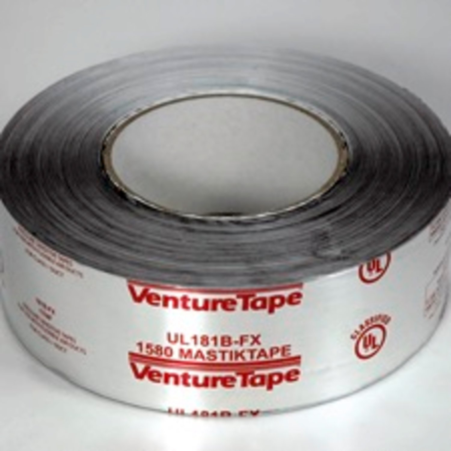 7010337393 - 3M Venture Tape UL181B-FX Mastik Foil Tape 1580-P, Silver, 2 in x 100 ft, 24 Rolls/Case