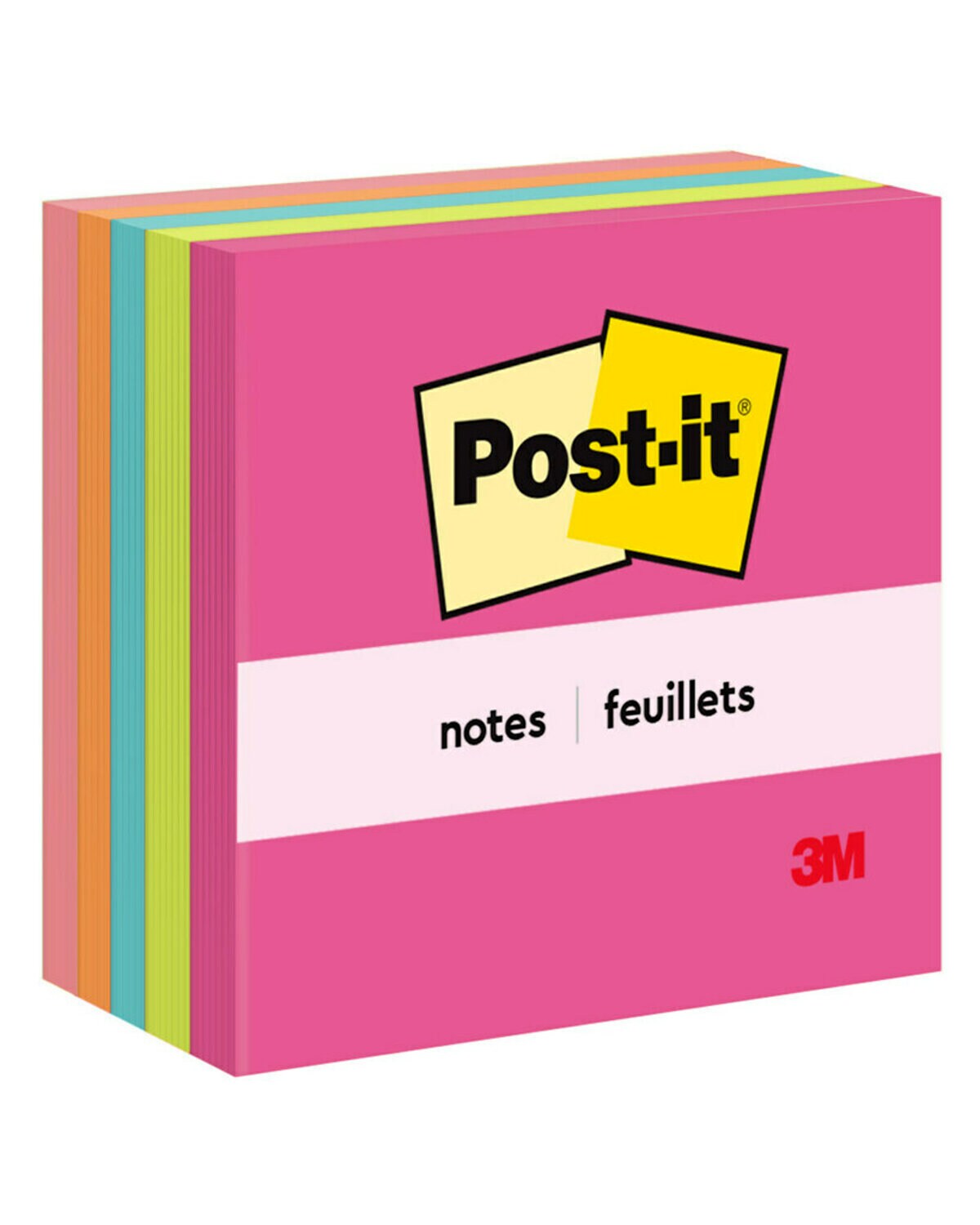 7100048125 - Post-it Notes 654-5PK, 3 in x 3 in (76 mm x 76 mm), Poptimistic Collection