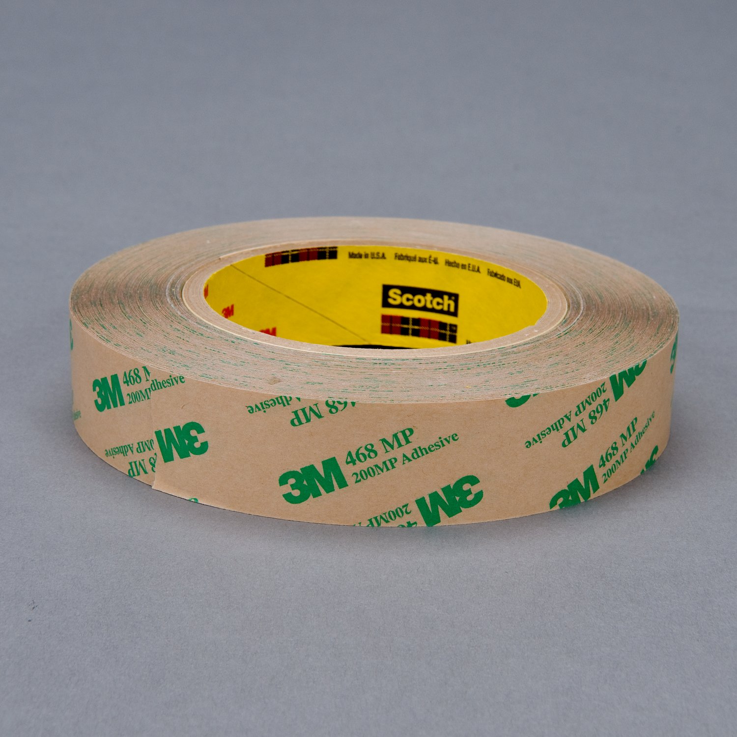 7000115556 - 3M Adhesive Transfer Tape 468MP, Clear, 1 in x 60 yd, 5 mil, 36 rolls
per case