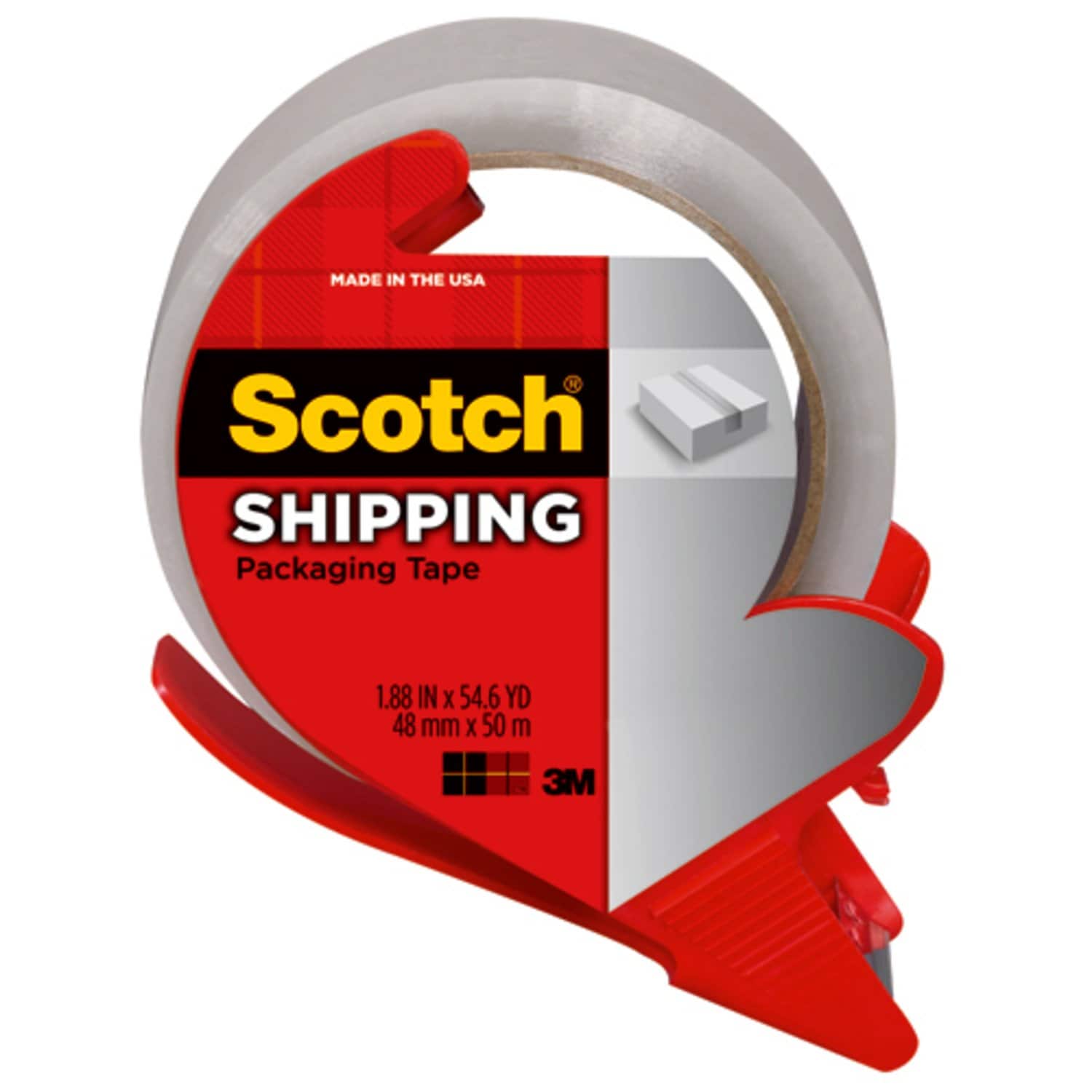 7100260549 - Scotch Shipping Packaging Tape 3350-77-RD36GC, 1.88 in x 84.2 yd (48 mm x 77 m)
