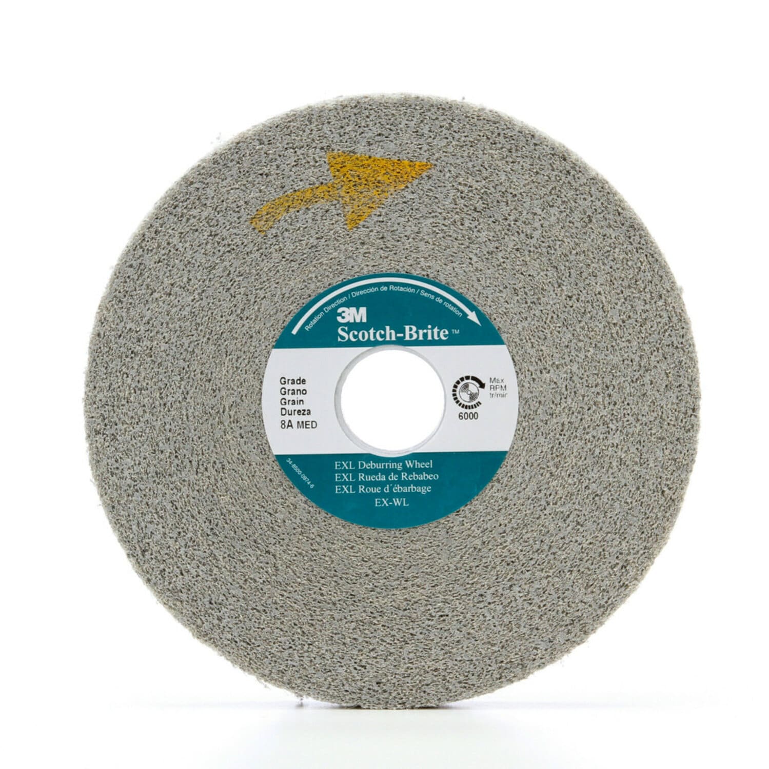 7010534199 - Scotch-Brite EXL Deburring Convolute Wheel, XL-WL, 9S Fine, 12 in x 24 in x 5 in