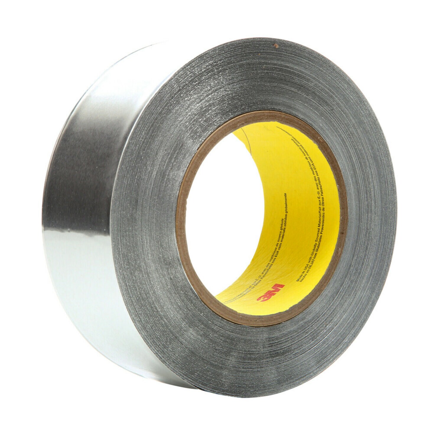 7010337236 - 3M Heavy Duty Aluminum Foil Tape 438, Silver, 1 in x 60 yd, 7.2 mil, 48 Roll/Case