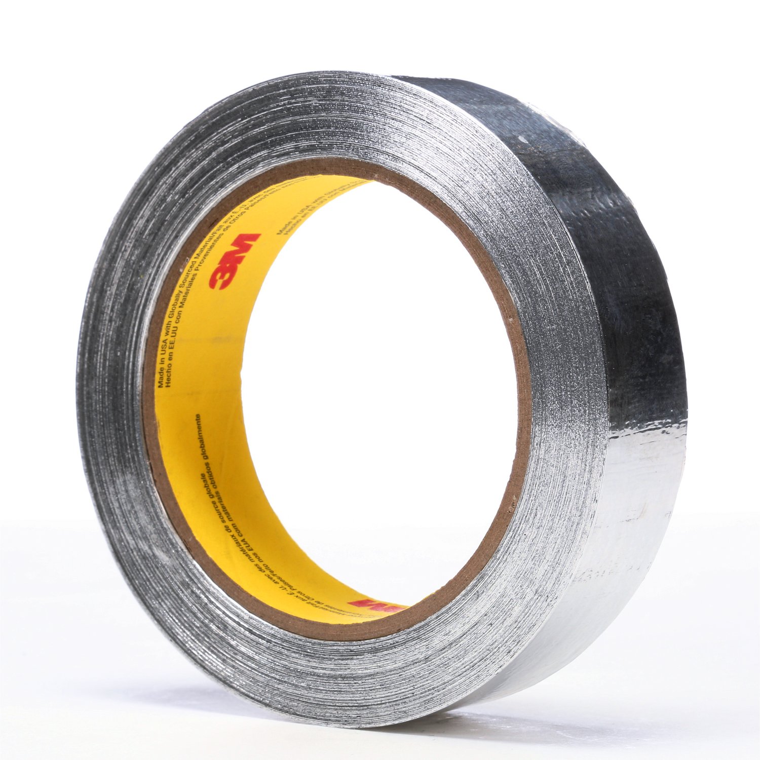 7010375464 - 3M Aluminum Foil Tape 4380, Silver, 1 in x 55 yd, 3.25 Mil, 36/Case