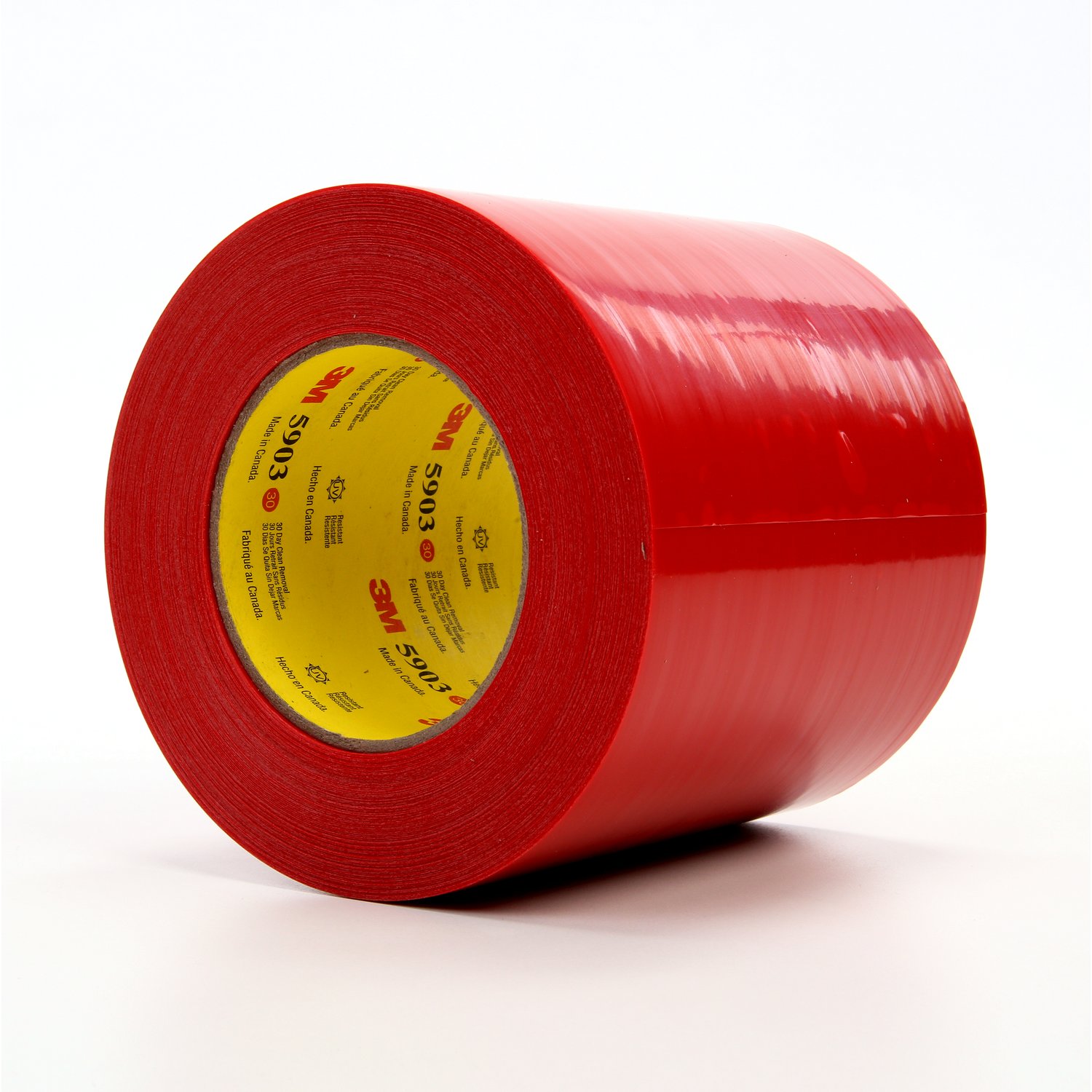 7010334725 - 3M Outdoor Masking Poly Tape 5903, Red, 5 in x 60 yd, 7.5 mil, 8 Roll/Case